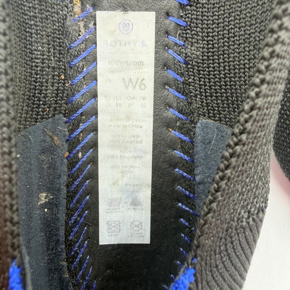 Rothy’s The Flat Black Round Toe Slip On Size 6 Knit Comfort Classic‎ Washable - Picture 12 of 14